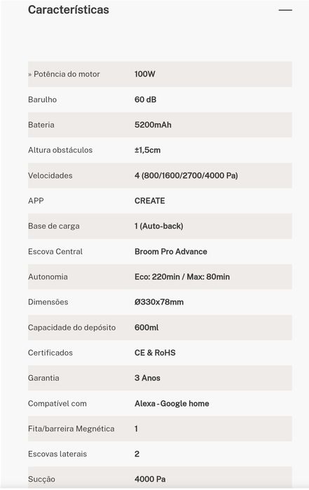 Aspirador robo Create64862959344386126