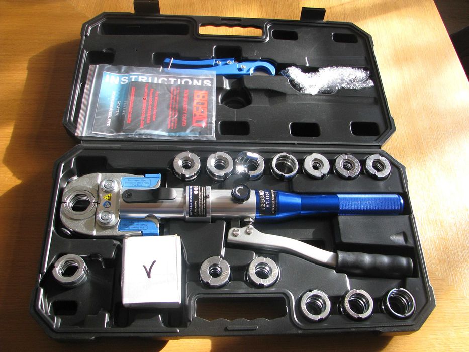 zaciskarka do rur hydrauliczna pex,stal,miedź Th U M V