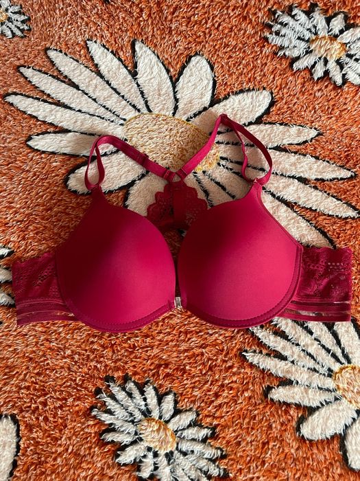 Кружевной лифчик бюстгальтер красный