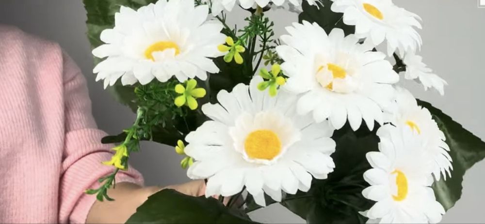 Штучний букет РОМАШОК, ромашки, ромашків голів 14 висота 50 см