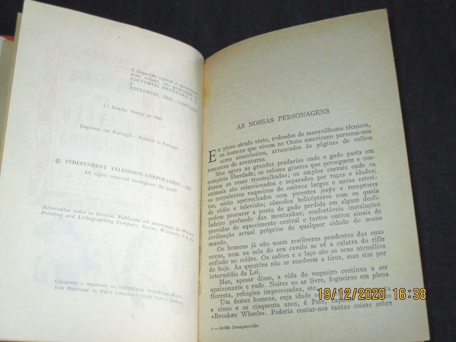 Livro Fúria O Avião Desaparecido Heróis Ibis 1ª edição 1965