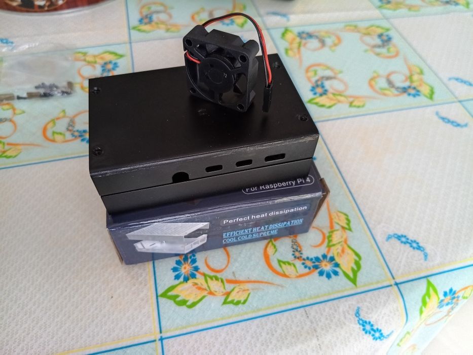 Корпус для Мікро ПК Raspberry Pi 4B Black Aluminium Alloy
