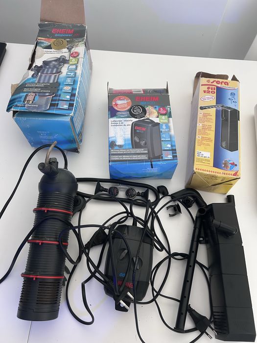 Equipamento para aquário Eheim + Sera