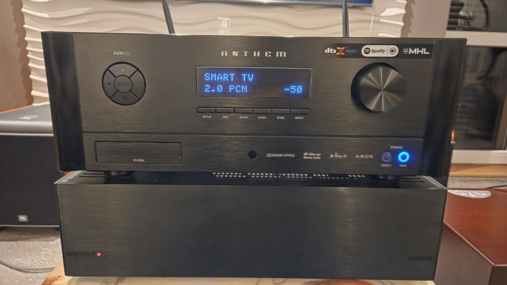 Anthem Avm 60  cyfrowy procesor kina domowego plus końcówka mocy Audiolab 8200X7 k