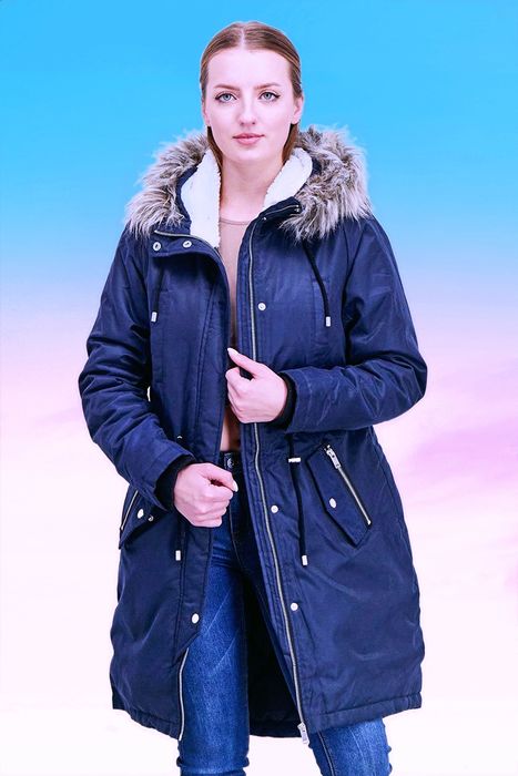 Damska parka z kapturem