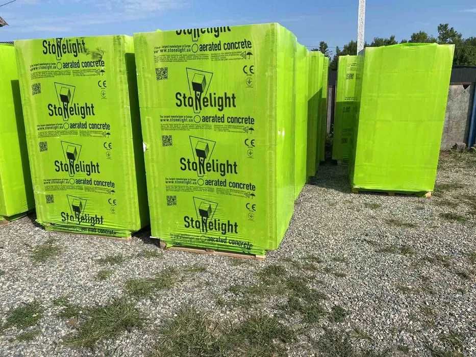 Акція! Газоблок Стоунлайт Stonelight Д400/500 1-й і 2-й сорт!