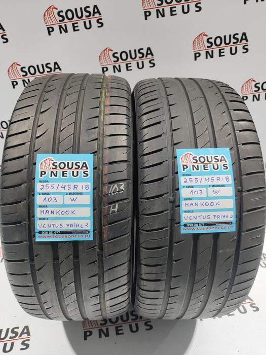 2 pneus semi novos 255-45R18 Hankook 103w - Oferta dos Portes