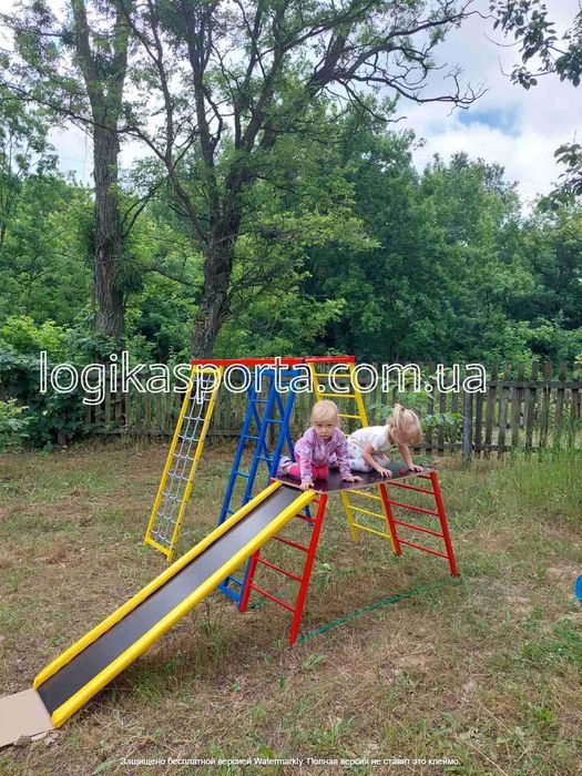 Горка, Качели, спортивная детская площадка 1,5-2 м, игровой комплекс