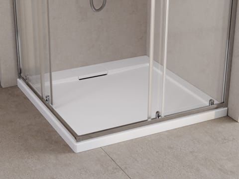 Kabina prysznicowa 90x90 z niskim brodzikiem