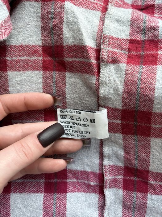 gruba flanelowa koszula w kratę xxl