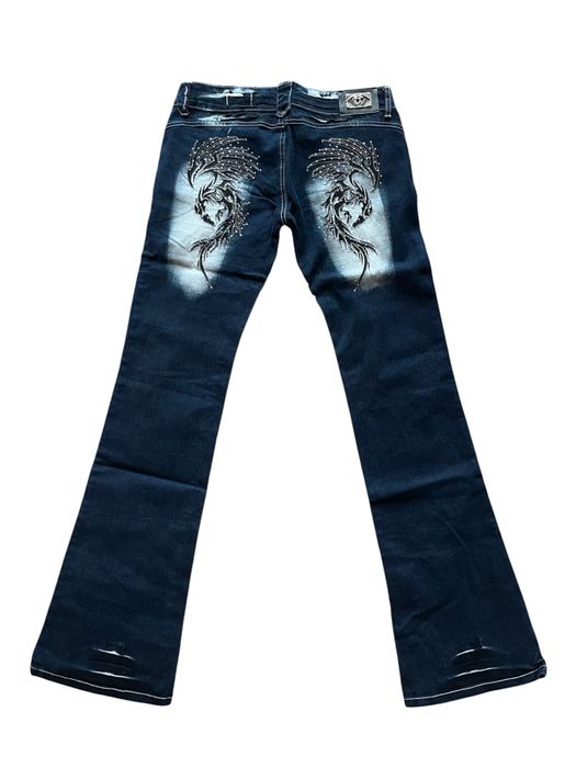 spodnie jeansy crazy age granatowe z przetarciami