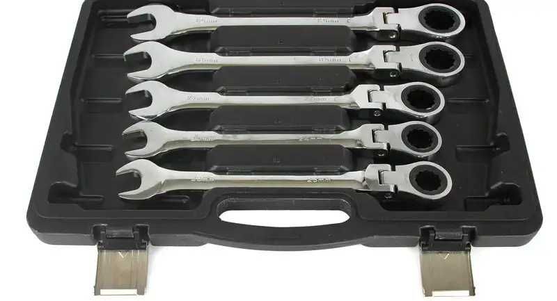 Набір ріжково-накидних ключів із тріскачкою Falon-Tech 22 шт 6-32 мм