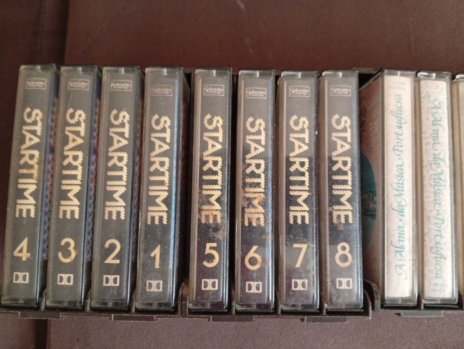 Conjunto de cassetes antigas