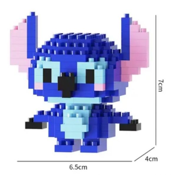 Stitch, Angel, Pikachu e Mario Bonecos Bricks (Legos) criança