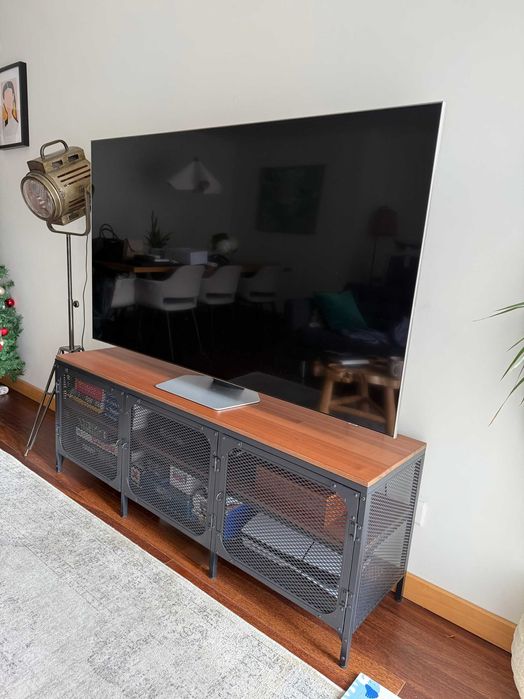 Móvel para TV ou apoio FJÄLLBO, em madeira+metal de qualidade