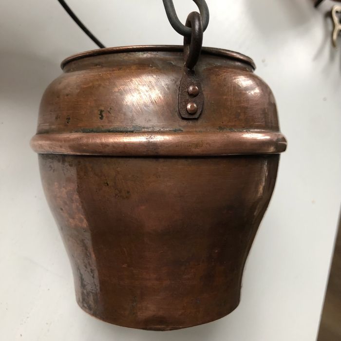 Кашпо мідь вінтаж відерце