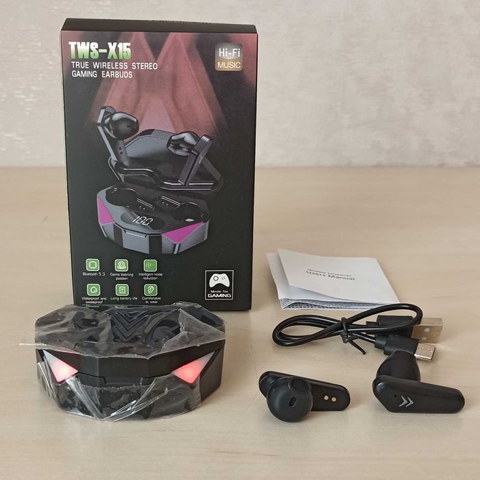 Наушники Беспроводные Сенсорные TWS-X15 Bluetooth Блютуз Навушники