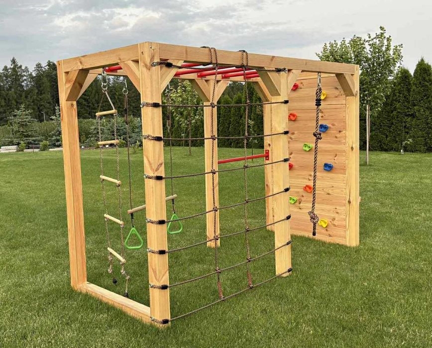 Drewniany plac zabaw dla dzieci domek huśtawka - Wariacik -Zapisy