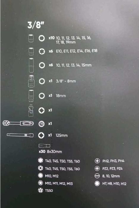 MALA DE FERRAMENTAS DE 216 PCS C/ CHAVES HEXAGONAIS