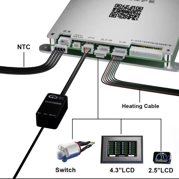 Смарт Бмс Smart BMS JIKONG 3-8S 200A пік 350А 12/24V