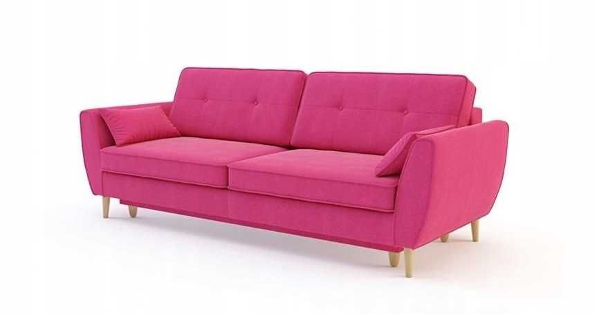 CANDY Agata Meble sofa 3-os. rozkładana różowa Barbie fairy pink indie