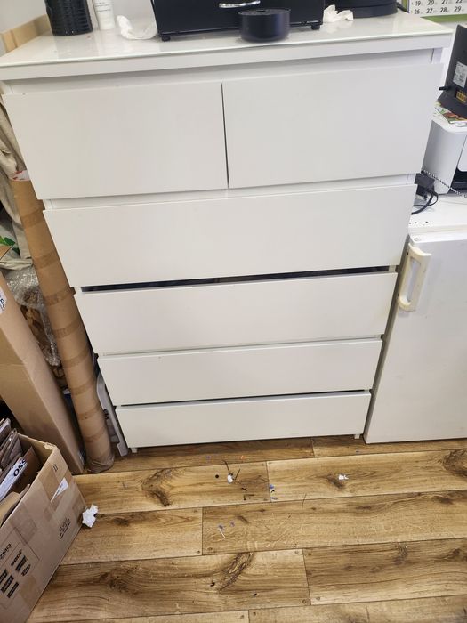 STORKLINTA Komoda, 6 szuflad, biały, 80x50x120 cmKomoda, 6 szuflad, biały