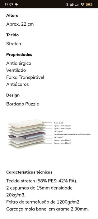 Colchão Kids 200x90