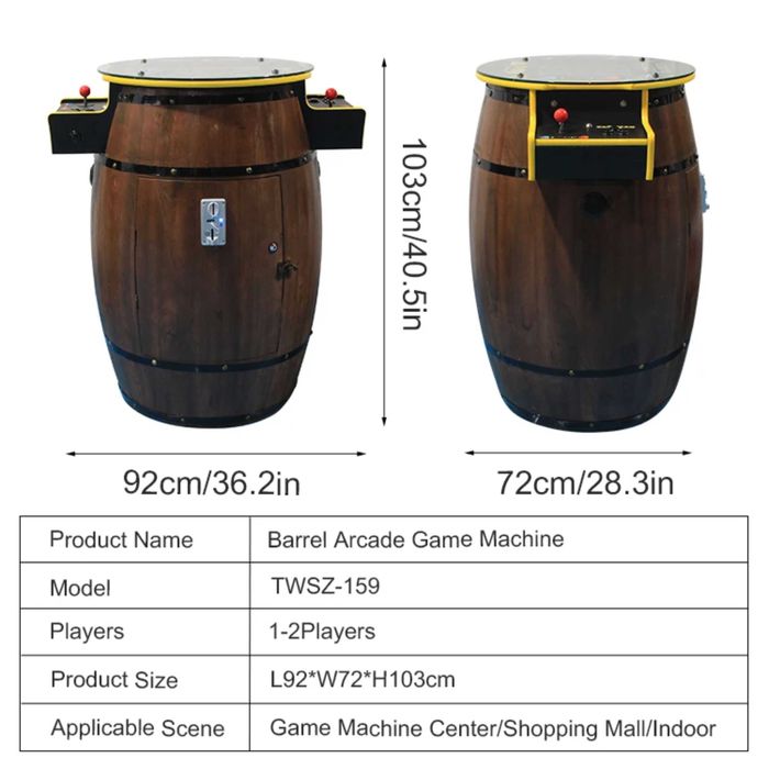 Máquina Arcade "Barril" - (Face to Face) - Novas