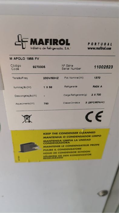 Arca frigorifica loja supermercado