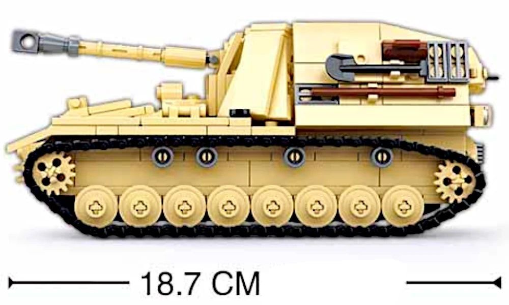Klocki Wojsko Czołg Niemiecki Pzkpfw IV / Nashorn (2 w 1) 543el
