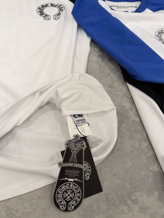 ‼️ Лонгслів Chrome Hearts‼️ білий синій / Chrome Hearts longsleeve / кофта Chrome Hearts / лонгслів Хром Хартс
