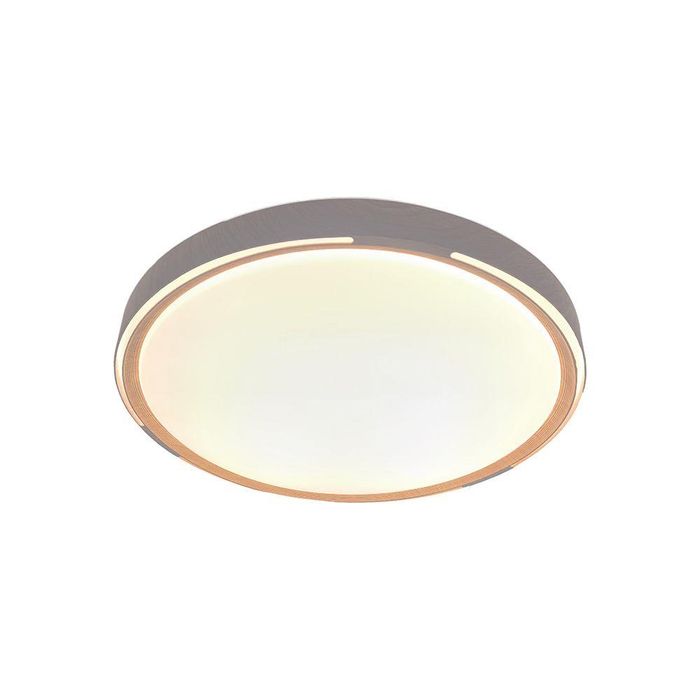 Oprawa Sufitowa Plafoniera V-tac 30W/60W/30W LED 48cm 3w1 Ściemnialna Orzech Pilot CCT VT-85034 3000K-4000K-6500K 6000lm Wyposażenie Wnętrz