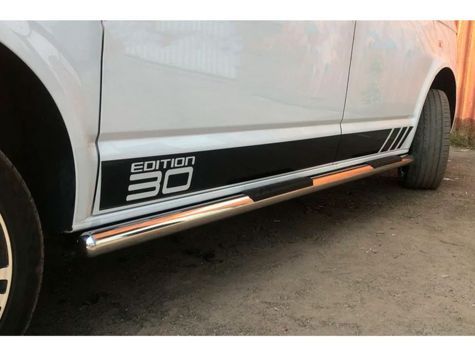 Боковые трубы для Volkswagen T6 из нержавеющей стали (2 шт.)