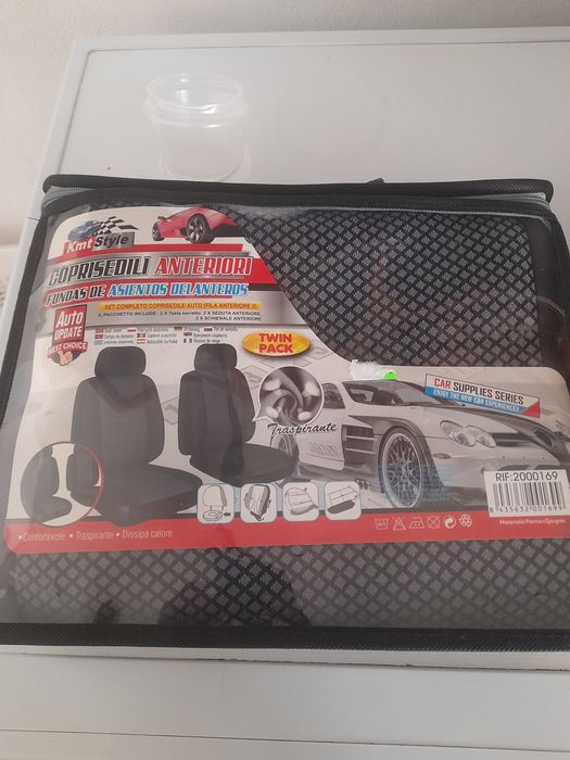 2 capas  novas para 2 bancos do carro
