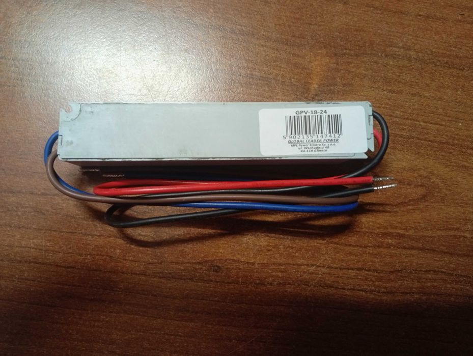 zasilacz led 12V 18W GPV-18-12 1,5A HERMETYCZN