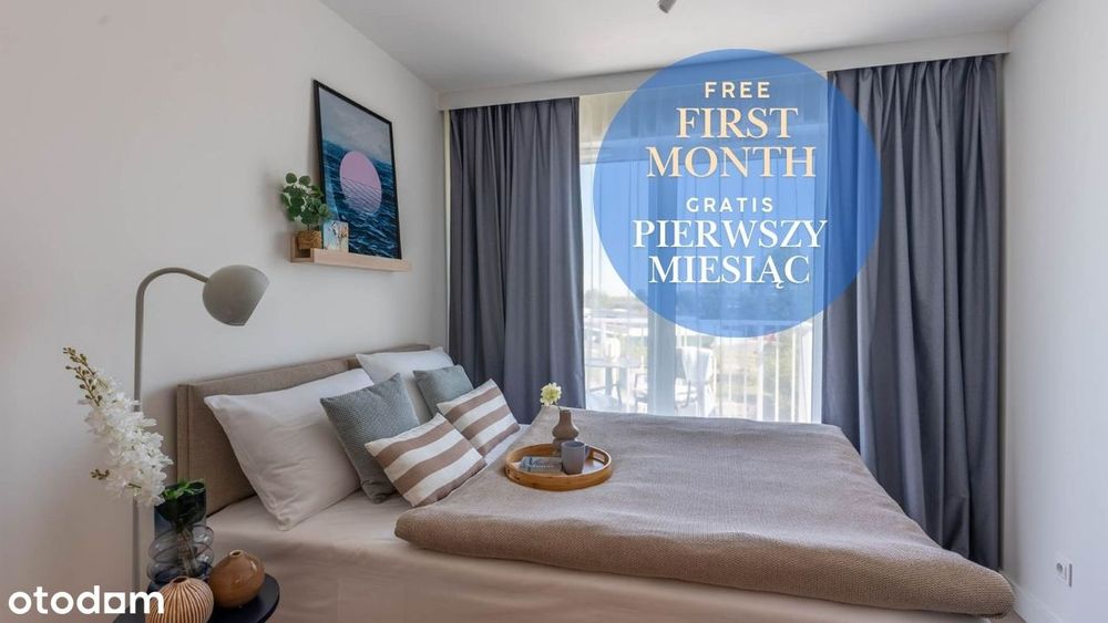 Kawalerka - wynajem całoroczny + siłownia, sauna i co-working