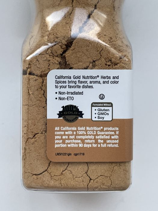 California Gold Nutrition, Foods, органічний імбир, мелений, 56 г