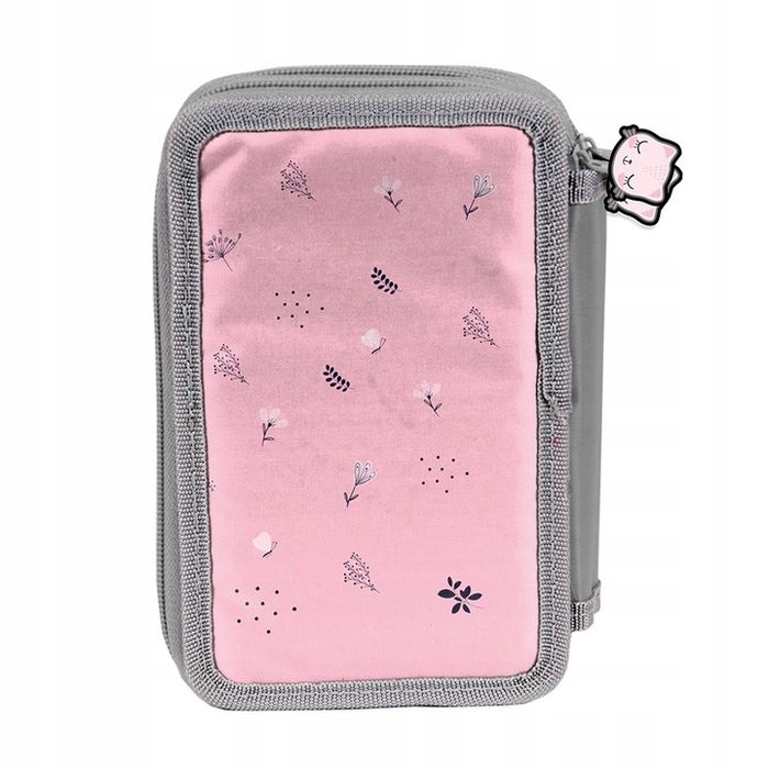 Trzykomorowy Piórnik Szkolny Z Wyposażeniem Paso Z Kotkiem Kotek Bryty