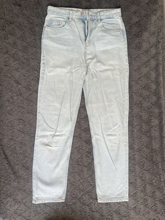 Jeansy jasne spodnie mom fit vintage aesthetic