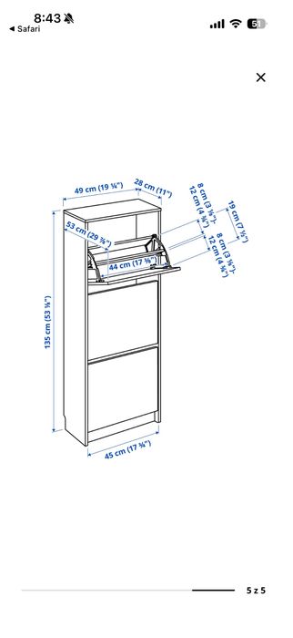 Szafka na buty - Ikea Bissa