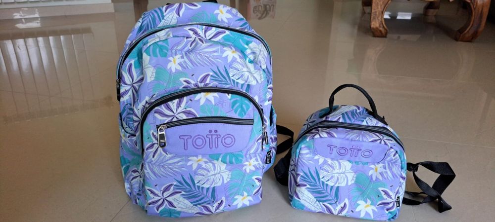 Mochila Totto lancheira e estojo