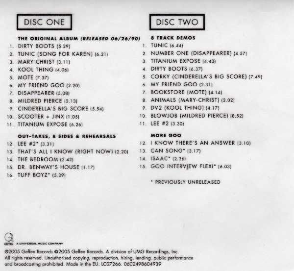 Sonic Youth ‎– Goo (2CD  Deluxe Edition)