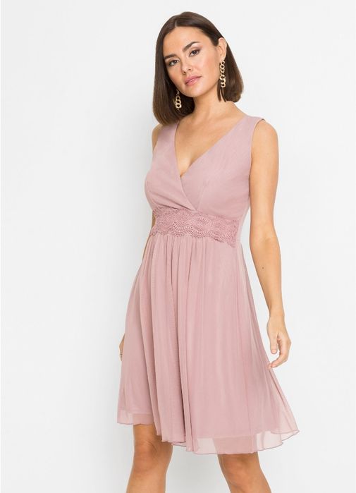 Wyprzedaż sukienka 40 42 siateczka koronka wesele druhna świadkowa kom