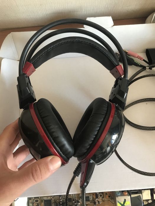Ігрові навушники з мікрофоном Bloody G300 Black/ Red