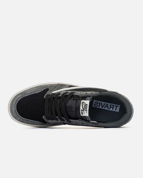 Мужские кроссовки Nike Air Jordan 1 Retro Low Travis Scott Silver