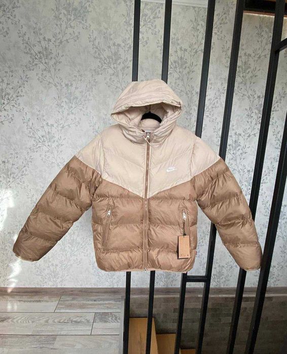 Пуховик Nike Storm-Fit бежевий карамель  Курточка мужская зимняя до-25