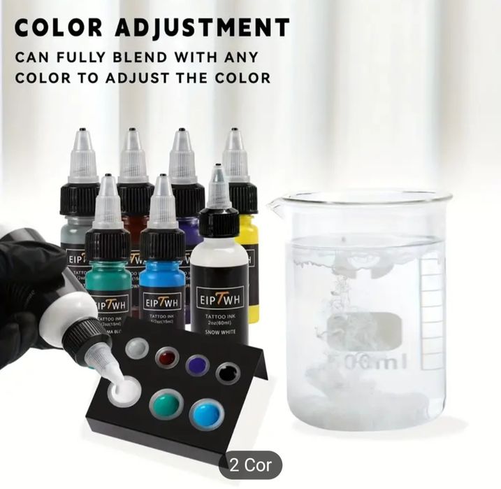 Tintas tattoo variadas cores
