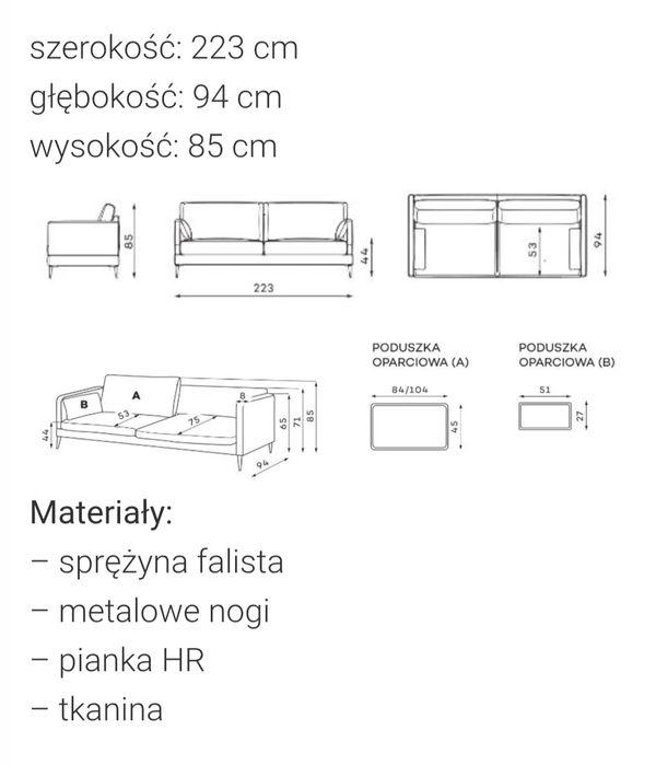 Sofa marki Befame  3-osobowa