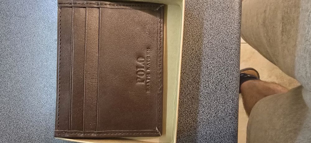 Card holder kartownik POLO Lauren skóra NOWY