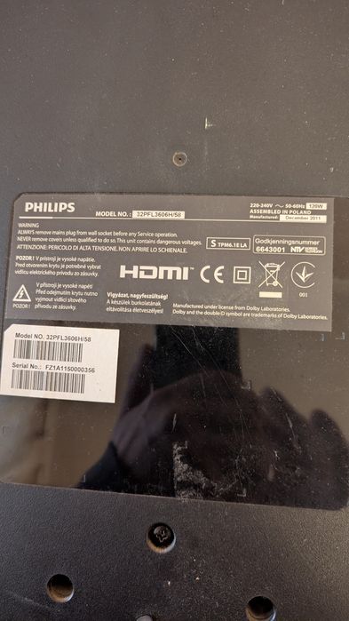 Телевізор philips 32PFL3606H/58